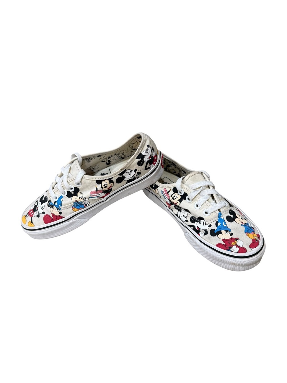Disney x Vans Mickey Mouse Birthday White Canvas Sneakers US Men’s 4.5